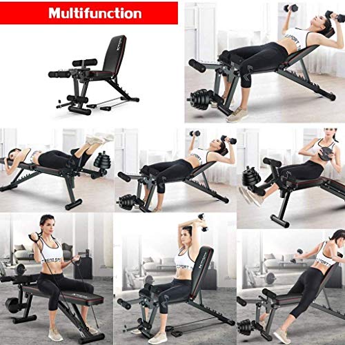 LDM Banco de Ejercicios multifunción, Banco de Pesas con extensión de piernas y flexión de piernas, Banco de Entrenamiento Ajustable, Banco de Pesas Equipo de Gimnasio en casa para Hombres Mujeres LDM Banco de Ejercicios multifunción, Banco de Pesas con extensión de piernas y flexión de piernas, Banco de Entrenamiento Ajustable, Banco de Pesas Equipo de Gimnasio en casa para Hombres Mujeres