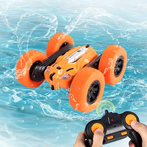 le-idea RC Coche, 1:28 Stunt Coche Teledirigido Coche de Control Remoto Doble Lado Rotación de 360 Grados de Alta Velocidad Controlremoto 2.4GHz para Niños/Adultos, con Batería Recargable