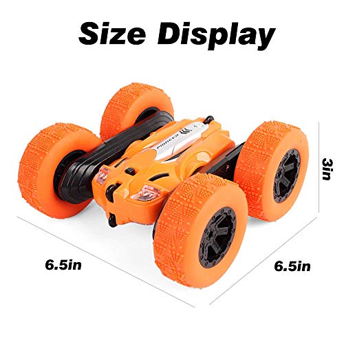 le-idea RC Coche, 1:28 Stunt Coche Teledirigido Coche de Control Remoto Doble Lado Rotación de 360 Grados de Alta Velocidad Controlremoto 2.4GHz para Niños/Adultos, con Batería Recargable