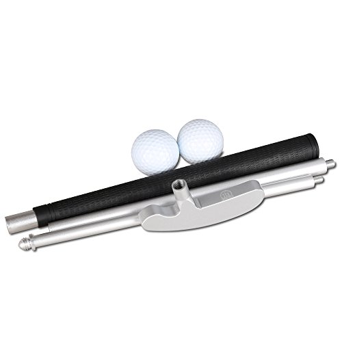 LEAGY Putter para golfistas diestros o zurdos, 2 pelotas de golf blancas y 4 piezas de aleación de zinc blanco y bolsas de golf portátiles de color negro, Left and Right