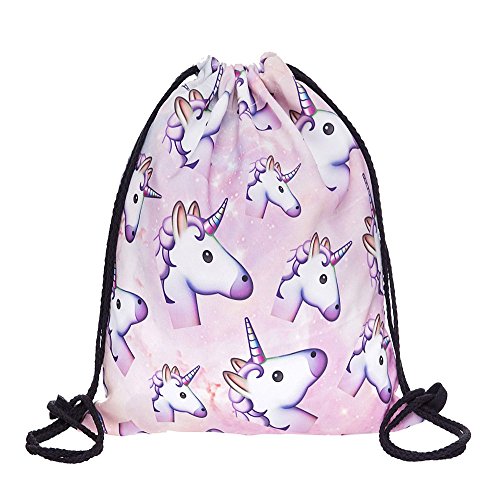 Leah's fashion® Unicorn Plan Trendy - Bolsa de deporte de verano (bolsa de gimnasio/bolsa de playa, apta para interior y exterior), diseño de unicornio mágico (32 x 40 x 2 cm)