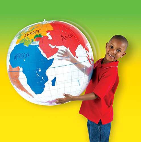 Learning Resources-Terráqueo Gigante Inflable para Escribir De, Multicolor, Talla Única (LER2438) Learning Resources-Terráqueo Gigante Inflable para Escribir De, Multicolor, Talla Única (LER2438)
