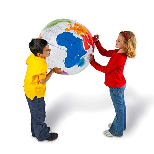 Learning Resources-Terráqueo Gigante Inflable para Escribir De, Multicolor, Talla Única (LER2438) Learning Resources-Terráqueo Gigante Inflable para Escribir De, Multicolor, Talla Única (LER2438)