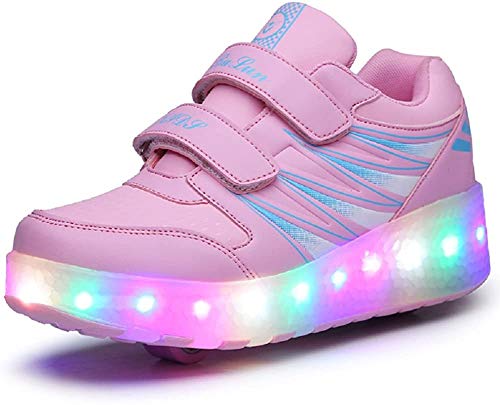 Led Luces Zapatos con Ruedas Dobles para Pequeños Niños y Niña Automática Calzado de Skateboarding Deportes de Exterior Patines en Línea Brillante Mutilsport Aire Libre y Deporte Gimnasia Zapatillas Led Luces Zapatos con Ruedas Dobles para Pequeños Niños y Niña Automática Calzado de Skateboarding Deportes de Exterior Patines en Línea Brillante Mutilsport Aire Libre y Deporte Gimnasia Zapatillas