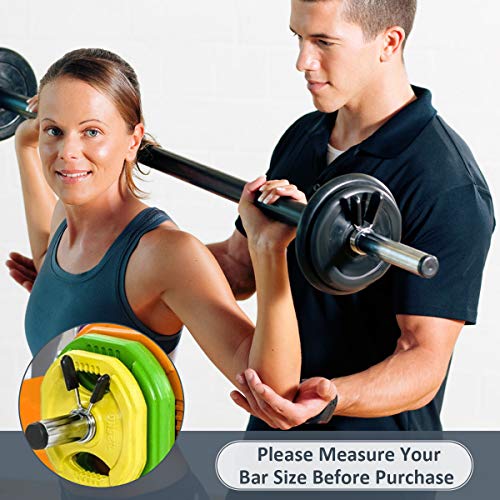 Ledeak Collares de Resorte Abrazaderas, 1 par Abrazaderas para Mancuernas, Pinza de Resorte Clips de Cuello Barra de Pesas para Gimnasio Fitness Entrenamiento Levantamiento de Pesas (25mm) Ledeak Collares de Resorte Abrazaderas, 1 par Abrazaderas para Mancuernas, Pinza de Resorte Clips de Cuello Barra de Pesas para Gimnasio Fitness Entrenamiento Levantamiento de Pesas (25mm)
