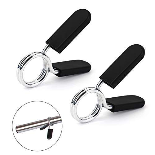 Ledeak Collares de Resorte Abrazaderas, 1 par Abrazaderas para Mancuernas, Pinza de Resorte Clips de Cuello Barra de Pesas para Gimnasio Fitness Entrenamiento Levantamiento de Pesas (25mm) Ledeak Collares de Resorte Abrazaderas, 1 par Abrazaderas para Mancuernas, Pinza de Resorte Clips de Cuello Barra de Pesas para Gimnasio Fitness Entrenamiento Levantamiento de Pesas (25mm)