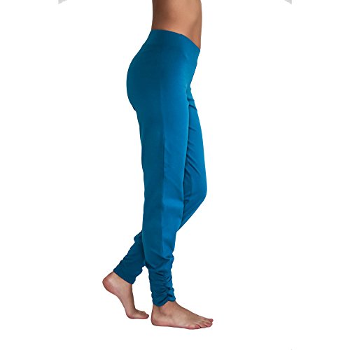 Leela Cotton - Pantalones de yoga para mujer, algodón orgánico/elastano petróleo L Leela Cotton - Pantalones de yoga para mujer, algodón orgánico/elastano petróleo L