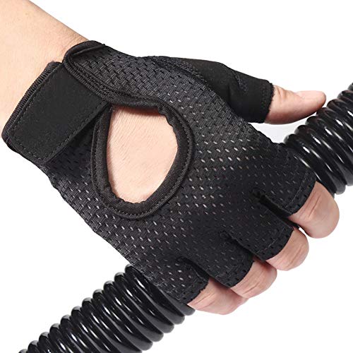 LeerKing Guantes Fitness con Protección Palma Guante Entrenamiento Transpirable de Gimnasio y de Deporte para Hombre y Mujer, Negro M LeerKing Guantes Fitness con Protección Palma Guante Entrenamiento Transpirable de Gimnasio y de Deporte para Hombre y Mujer, Negro M