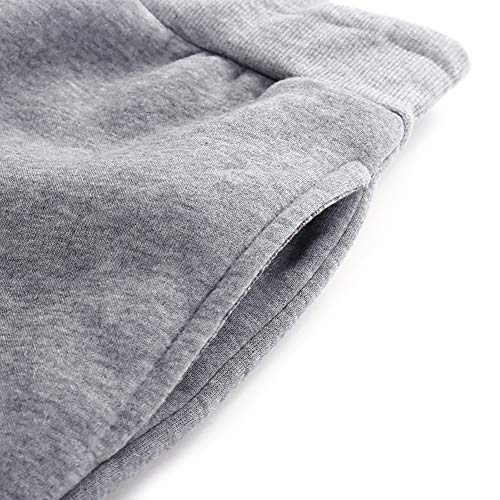 LeerKing Pantalones Deportivos para Hombre Jogger Pantalones de Chándal Ajustados Jogging con Cordón Cómodo, Gris M LeerKing Pantalones Deportivos para Hombre Jogger Pantalones de Chándal Ajustados Jogging con Cordón Cómodo, Gris M
