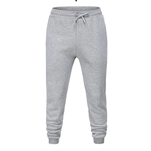 LeerKing Pantalones Deportivos para Hombre Jogger Pantalones de Chándal Ajustados Jogging con Cordón Cómodo, Gris M LeerKing Pantalones Deportivos para Hombre Jogger Pantalones de Chándal Ajustados Jogging con Cordón Cómodo, Gris M