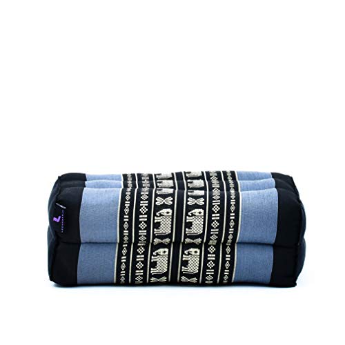 Leewadee Bloque de Yoga pequeño – Cojín Alargado para Pilates y meditación, cojín para el Suelo Hecho de kapok Natural, 35 x 18 x 12 cm, Azul Leewadee Bloque de Yoga pequeño – Cojín Alargado para Pilates y meditación, cojín para el Suelo Hecho de kapok Natural, 35 x 18 x 12 cm, Azul
