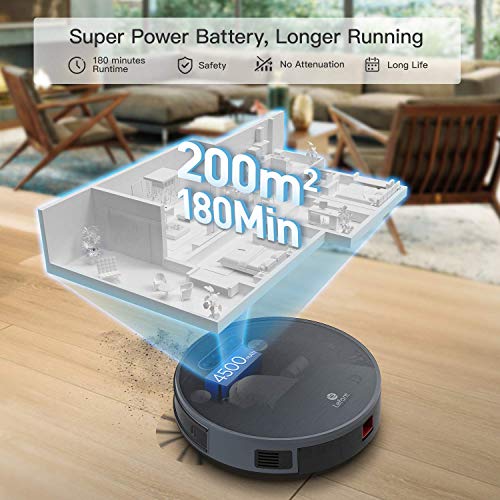 LEFANT Robot Aspirador y Fregasuelos y 3 Horas de autonomía 4500MAH WiFi con 2200 Pa,aplicación doméstica Alexa/Google/Control Remoto Ideal Podrías Cambiar lo de alfombras Cortas de Animales M571 LEFANT Robot Aspirador y Fregasuelos y 3 Horas de autonomía 4500MAH WiFi con 2200 Pa,aplicación doméstica Alexa/Google/Control Remoto Ideal Podrías Cambiar lo de alfombras Cortas de Animales M571