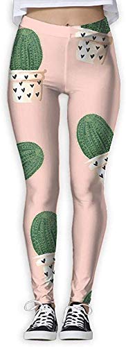 Leggings de Entrenamiento Deportivo con pantalón de Yoga Cactus Love Flowerpot Provide Women with High-Waisted, Leggings de Yoga para Gimnasio Ultra Suaves y livianos