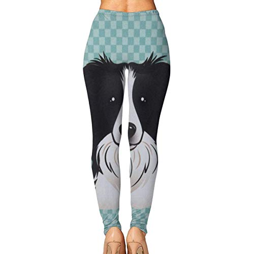 Leggings de Entrenamiento Deportivo con pantalón de Yoga Cute Collie Snowflake Provide Women with High-Waisted, Leggings de Yoga para Gimnasio Ultra Suaves y livianos