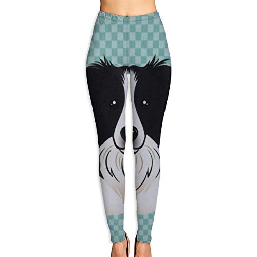 Leggings de Entrenamiento Deportivo con pantalón de Yoga Cute Collie Snowflake Provide Women with High-Waisted, Leggings de Yoga para Gimnasio Ultra Suaves y livianos