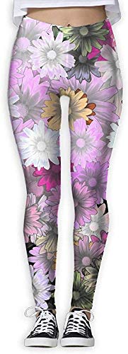 Leggings de Entrenamiento Deportivo con pantalón de Yoga Design Oil Painting Small Flower Spring Provide Women with High-Waisted, Leggings de Yoga para Gimnasio Ultra Suaves y livianos