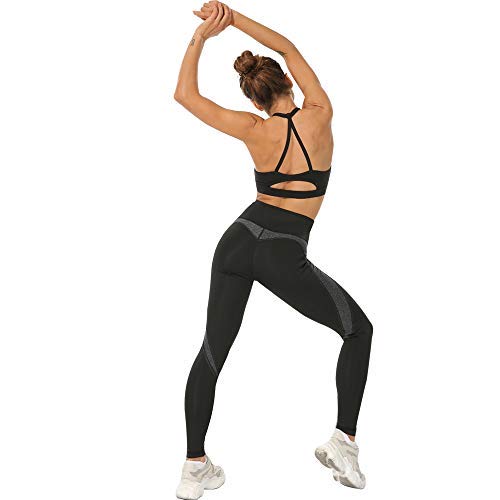 Leggings de Entrenamiento, Leggings de Yoga para Mujeres, Pantalones Deportivos de Spandex, Gimnasio. (Negro A Largo, M) Leggings de Entrenamiento, Leggings de Yoga para Mujeres, Pantalones Deportivos de Spandex, Gimnasio. (Negro A Largo, M)
