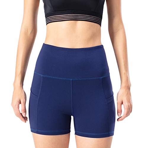 Leggings de yoga para mujer, talle alto, bolsillos para efecto faja, pantalones de entrenamiento, pantalones informales, Mujer, Pantaloni cropped, azul marino, extra-small Leggings de yoga para mujer, talle alto, bolsillos para efecto faja, pantalones de entrenamiento, pantalones informales, Mujer, Pantaloni cropped, azul marino, extra-small