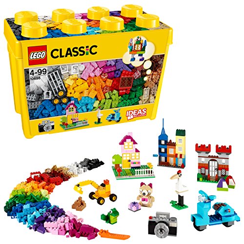 LEGO Classic - Caja de ladrillos creativos grande, Set de Construcción con ladrillos de colores, Juguete Creativo y divertido a partir de 4 años, incluye separador de piezas (10698)