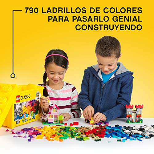 LEGO Classic - Caja de ladrillos creativos grande, Set de Construcción con ladrillos de colores, Juguete Creativo y divertido a partir de 4 años, incluye separador de piezas (10698)