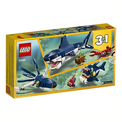 LEGO Creator - Criaturas del Fondo Marino, tiburón de juguete y animales marínos para construir (31088) , color/modelo surtido LEGO Creator - Criaturas del Fondo Marino, tiburón de juguete y animales marínos para construir (31088) , color/modelo surtido