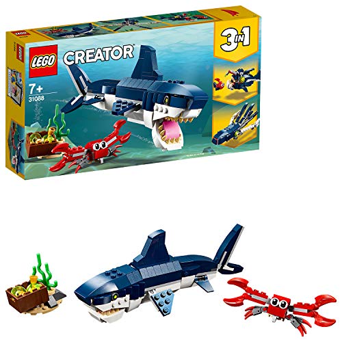 LEGO Creator - Criaturas del Fondo Marino, tiburón de juguete y animales marínos para construir (31088) , color/modelo surtido LEGO Creator - Criaturas del Fondo Marino, tiburón de juguete y animales marínos para construir (31088) , color/modelo surtido