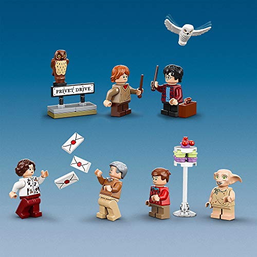LEGO Harry Potter Número 4 de Privet Drive Set con Ford Anglia, Figura de Dobby y Familia Dursley, Multicolor (75968)
