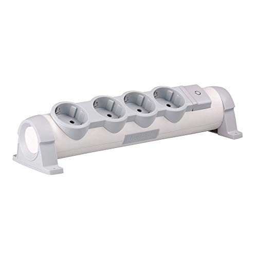 Legrand 694629 Regleta Enchufes con 3 Cable, Blanco, 4 Tomas Legrand 694629 Regleta Enchufes con 3 Cable, Blanco, 4 Tomas