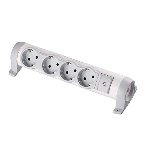 Legrand 694629 Regleta Enchufes con 3 Cable, Blanco, 4 Tomas Legrand 694629 Regleta Enchufes con 3 Cable, Blanco, 4 Tomas