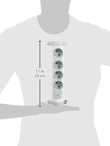 Legrand 694629 Regleta Enchufes con 3 Cable, Blanco, 4 Tomas Legrand 694629 Regleta Enchufes con 3 Cable, Blanco, 4 Tomas