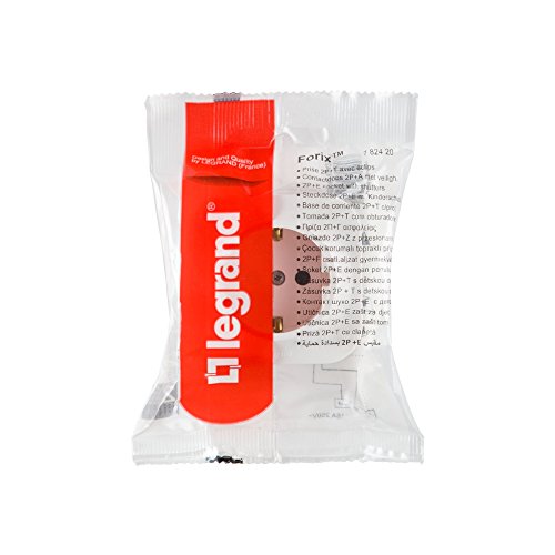 Legrand, Enchufe de Pared 1 Toma, Forix, Color Blanco Legrand, Enchufe de Pared 1 Toma, Forix, Color Blanco