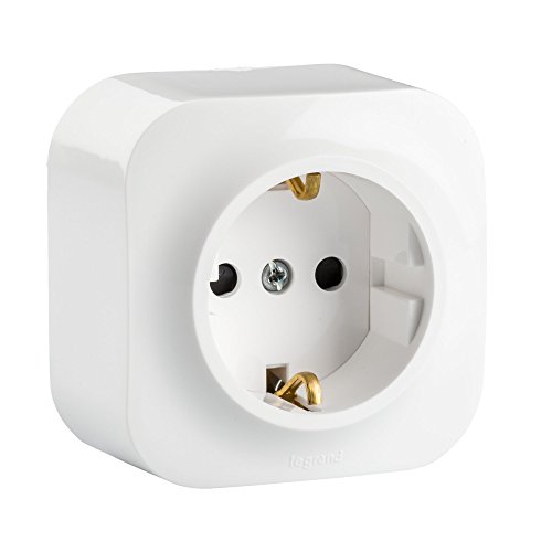 Legrand, Enchufe de Pared 1 Toma, Forix, Color Blanco Legrand, Enchufe de Pared 1 Toma, Forix, Color Blanco