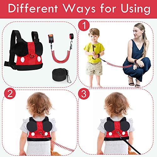Lehoo Castle Correa para Niños Seguridad, 2-en-1 Ajustable Arnés de Bebe, Correa para Niños Antiperdida Arnes Niños, Arnés de Seguridad para Caminar Niños, Mickey Lehoo Castle Correa para Niños Seguridad, 2-en-1 Ajustable Arnés de Bebe, Correa para Niños Antiperdida Arnes Niños, Arnés de Seguridad para Caminar Niños, Mickey