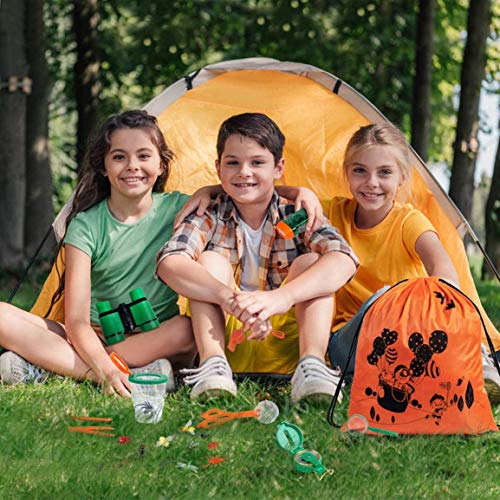 Lehoo Castle Kit de Explorador para Niños, Set de Juguetes al Aire Libre 26 Piezas, Kit Aventura con Binoculares Lupa para Acampada y Senderismo