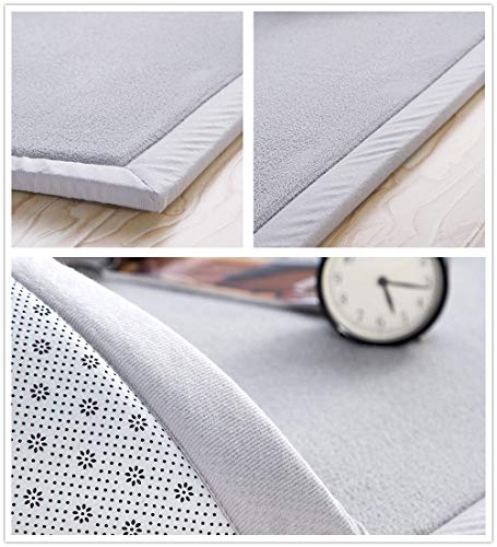 LEHOUR Engrosamiento Coral Terciopelo Alfombra Manta de rastreo para niños Alfombras Suaves de Tatami Antideslizante para niños Enlarge Play Mat (Gris, 150 * 200CM) LEHOUR Engrosamiento Coral Terciopelo Alfombra Manta de rastreo para niños Alfombras Suaves de Tatami Antideslizante para niños Enlarge Play Mat (Gris, 150 * 200CM)