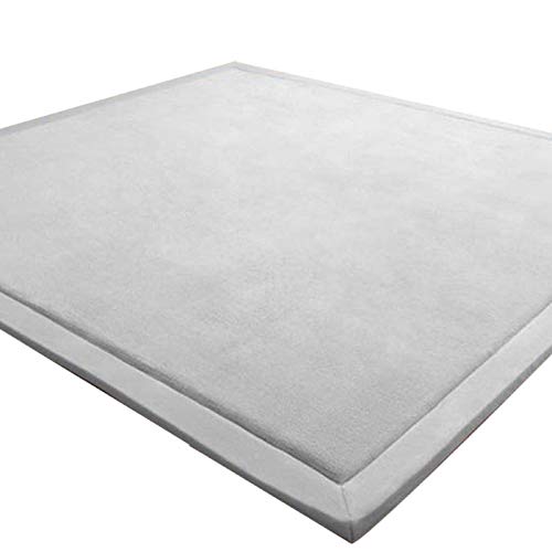 LEHOUR Engrosamiento Coral Terciopelo Alfombra Manta de rastreo para niños Alfombras Suaves de Tatami Antideslizante para niños Enlarge Play Mat (Gris, 150 * 200CM) LEHOUR Engrosamiento Coral Terciopelo Alfombra Manta de rastreo para niños Alfombras Suaves de Tatami Antideslizante para niños Enlarge Play Mat (Gris, 150 * 200CM)