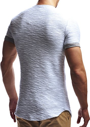 Leif Nelson Camiseta para Hombre con Cuello Redondo LN-6324 Gris Large Leif Nelson Camiseta para Hombre con Cuello Redondo LN-6324 Gris Large