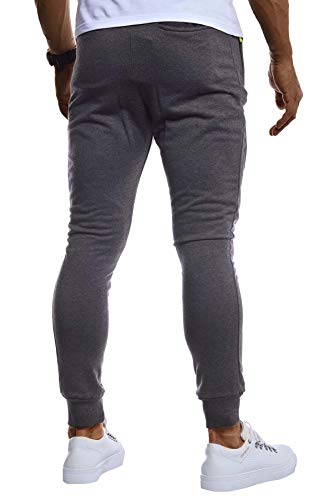 Leif Nelson Pantalones Deportivos Gimnasia Ropa de Deporte de los Hombres de LN-8298 Antracita Amarillo Large Leif Nelson Pantalones Deportivos Gimnasia Ropa de Deporte de los Hombres de LN-8298 Antracita Amarillo Large