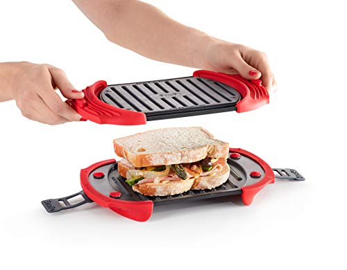 Lékué Microwave Grill, Red microondas, Acero, rojo y negro, 25.2 x 14.8 cm Lékué Microwave Grill, Red microondas, Acero, rojo y negro, 25.2 x 14.8 cm