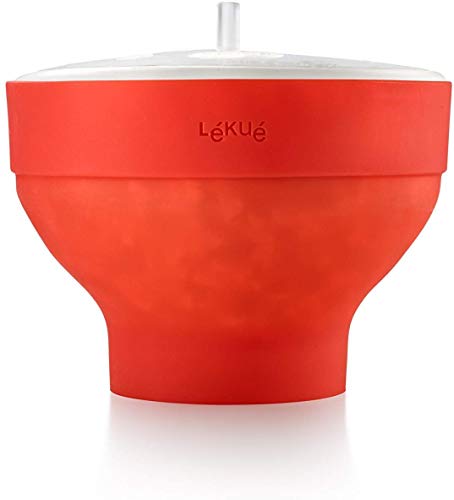 Lékué Recipiente para cocinar Palomitas, Rojo, 20 cm Lékué Recipiente para cocinar Palomitas, Rojo, 20 cm