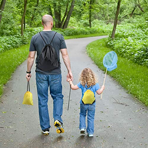 LEMESO 6 Mochila de Cuerdas Bolsas de Gimnasio Bolsa para Fútbol Saco de Cordón Bolsas de Almacenamiento Impermeable para Playa,Viajes, Escuela