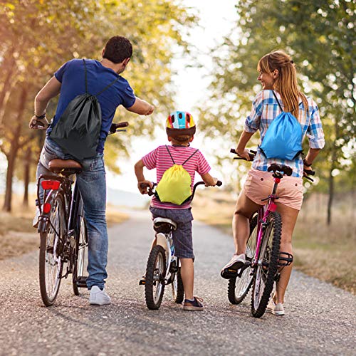 LEMESO 6 Mochila de Cuerdas Bolsas de Gimnasio Bolsa para Fútbol Saco de Cordón Bolsas de Almacenamiento Impermeable para Playa,Viajes, Escuela