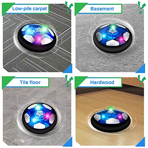 lenbest Air Football, Air Hover Ball Soccer, Juguetes Aire FĂștbol con LED, Niños Air Power Soccer Juguetes Divertido para Interiores y Exteriores con Parachoques de Espuma Suave, Luces LED y Silbato lenbest Air Football, Air Hover Ball Soccer, Juguetes Aire FĂștbol con LED, Niños Air Power Soccer Juguetes Divertido para Interiores y Exteriores con Parachoques de Espuma Suave, Luces LED y Silbato