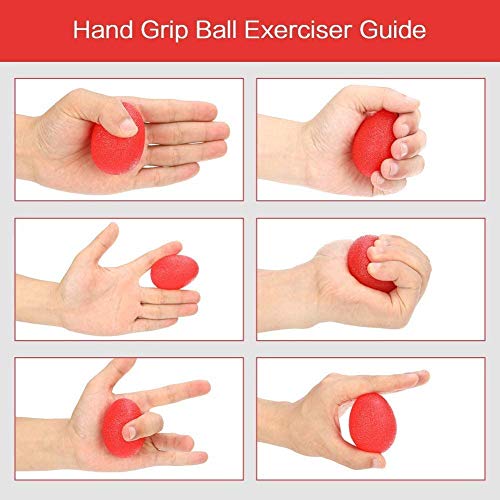 LEONMAR Anti estrés Bolas, Pelota de Agarre, Pelotas en Forma de Huevo, para Fortalecer la Mano, y el Agarre, Ideal para rehabilitación física y fortalecedor de Agarre (Color) LEONMAR Anti estrés Bolas, Pelota de Agarre, Pelotas en Forma de Huevo, para Fortalecer la Mano, y el Agarre, Ideal para rehabilitación física y fortalecedor de Agarre (Color)