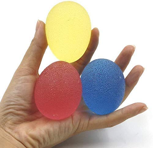 LEONMAR Anti estrés Bolas, Pelota de Agarre, Pelotas en Forma de Huevo, para Fortalecer la Mano, y el Agarre, Ideal para rehabilitación física y fortalecedor de Agarre (Color)