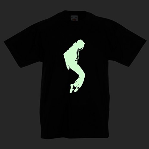 lepni.me Camiseta para Niño/Niña Me Encanta MJ - Ropa de Club de Fans, Ropa de Concierto (9-11 Years Negro Fluorescente)