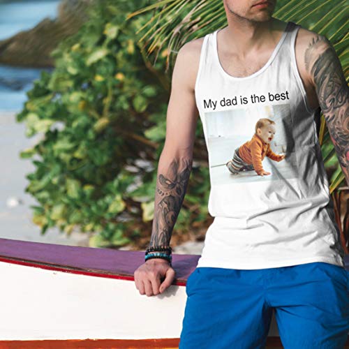 lepni.me Camisetas de Tirantes para Hombre Regalo Personalizado, Agregar Logotipo de la Compañía, Diseño Propio o Foto (Small Blanco Multicolor) lepni.me Camisetas de Tirantes para Hombre Regalo Personalizado, Agregar Logotipo de la Compañía, Diseño Propio o Foto (Small Blanco Multicolor)