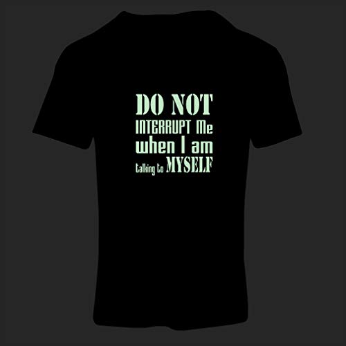 lepni.me N4289F Camiseta Mujer Do Not Interrupt (Small Negro Fluorescente)