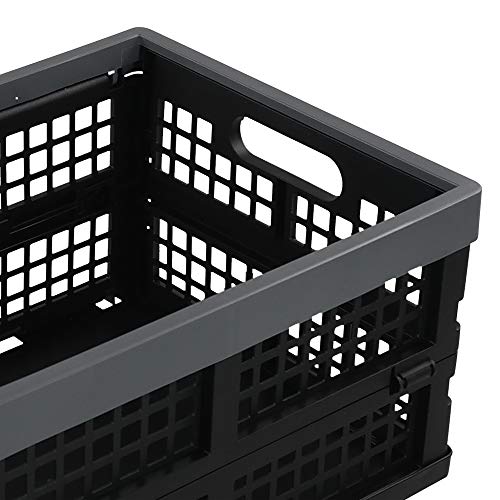 Lesbye Juego de 3 Cajas de Plástico Plegables, Caja de Almacenamiento sin Tapadera