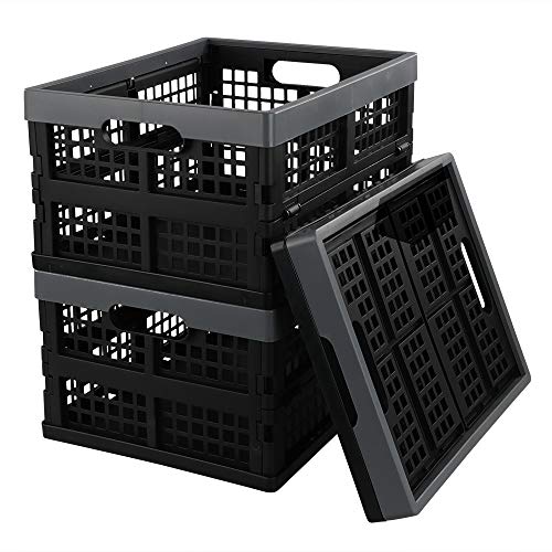 Lesbye Juego de 3 Cajas de Plástico Plegables, Caja de Almacenamiento sin Tapadera Lesbye Juego de 3 Cajas de Plástico Plegables, Caja de Almacenamiento sin Tapadera